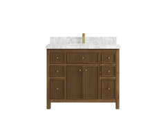 Sonoma Reeded Teak Wood 42 in. W x 22 in. D Single Sink Bathroom Vanity - photo 13