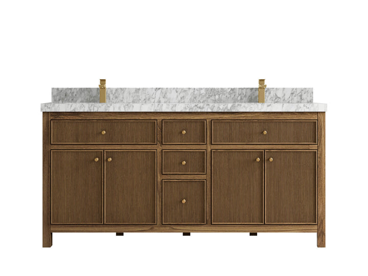 Sonoma Teak Wood 72 in. W x 22 in. D Double Sink Bathroom Vanity - photo 12