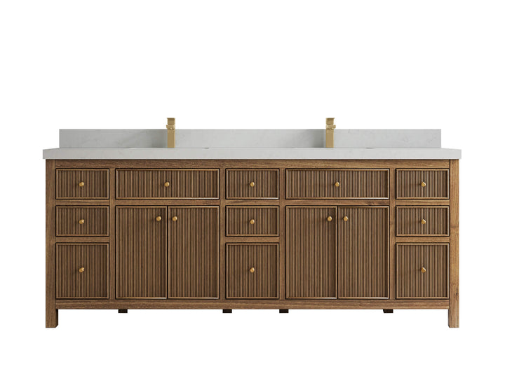 Sonoma Teak Wood 84 in. W x 22 in. D Double Sink Bathroom Vanity - photo 14