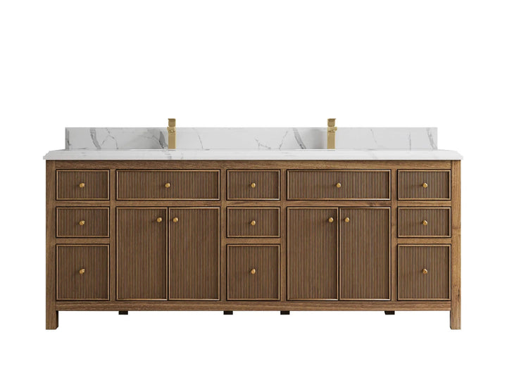 Sonoma Teak Wood 84 in. W x 22 in. D Double Sink Bathroom Vanity - photo 15