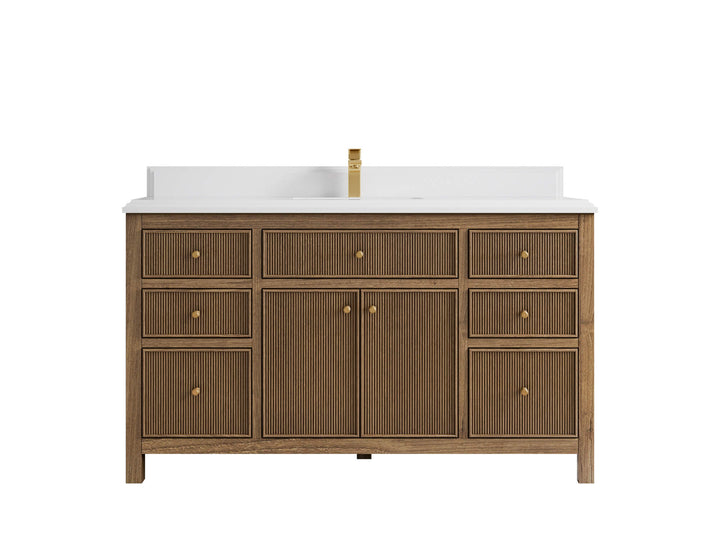 Sonoma Teak Wood 60 in. W x 22 in. D Single Sink Bathroom Vanity - photo 17