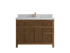 Sonoma Reeded Teak Wood 48 in. W x 22 in. D Single Sink Bathroom Vanity - photo 18