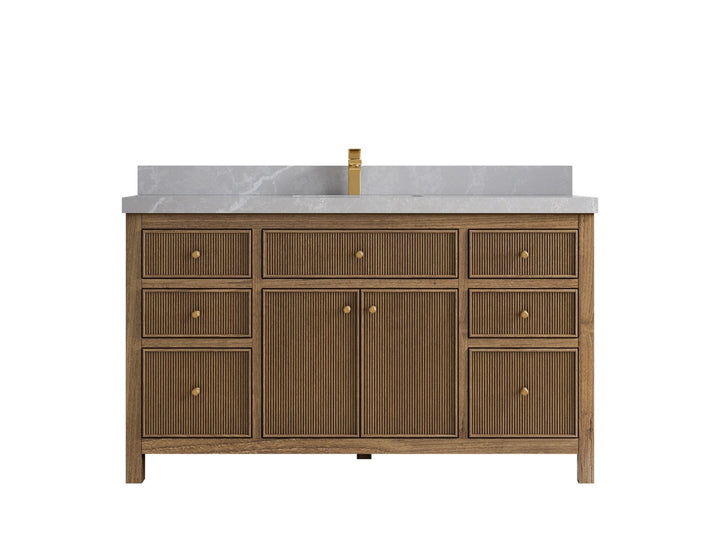 Sonoma Teak Wood 60 in. W x 22 in. D Single Sink Bathroom Vanity - photo 19