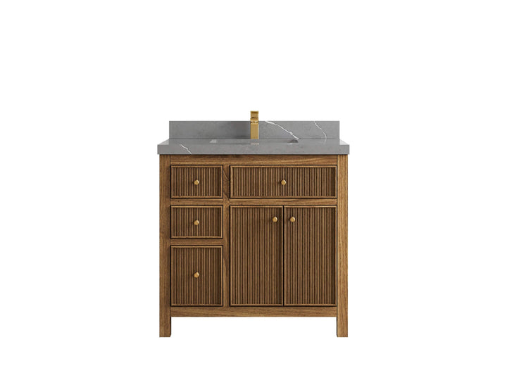 Teak Wood Bath Vanity – 36" W x 22" D, Sonoma Collection, Center Sink - photo 19