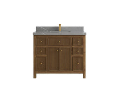 Sonoma Reeded Teak Wood 42 in. W x 22 in. D Single Sink Bathroom Vanity - photo 20