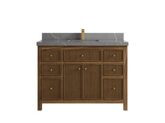 Sonoma Reeded Teak Wood 48 in. W x 22 in. D Single Sink Bathroom Vanity - photo 19