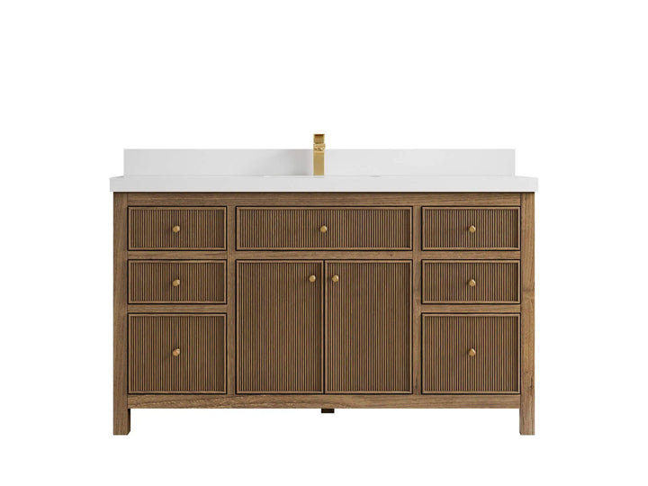 Sonoma Teak Wood 60 in. W x 22 in. D Single Sink Bathroom Vanity - photo 25