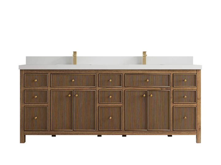 Sonoma Teak Wood 84 in. W x 22 in. D Double Sink Bathroom Vanity - photo 25