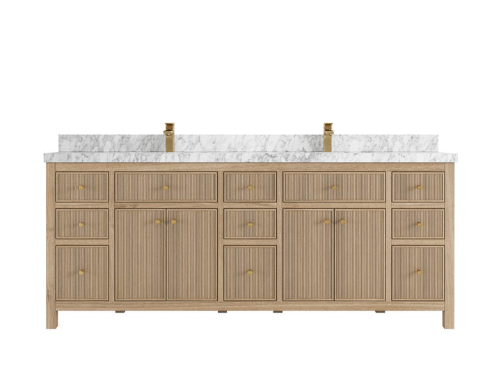 Sonoma Teak Wood 84 in. W x 22 in. D Double Sink Bathroom Vanity - photo 13