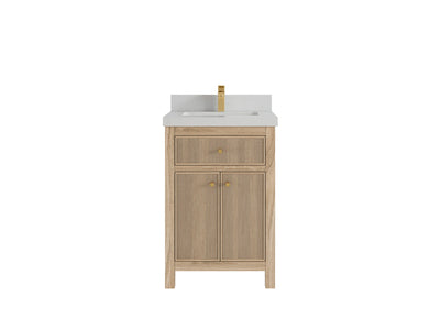 Sonoma Teak Wood 24 in. W x 22 in. D Single Sink Bathroom Vanity