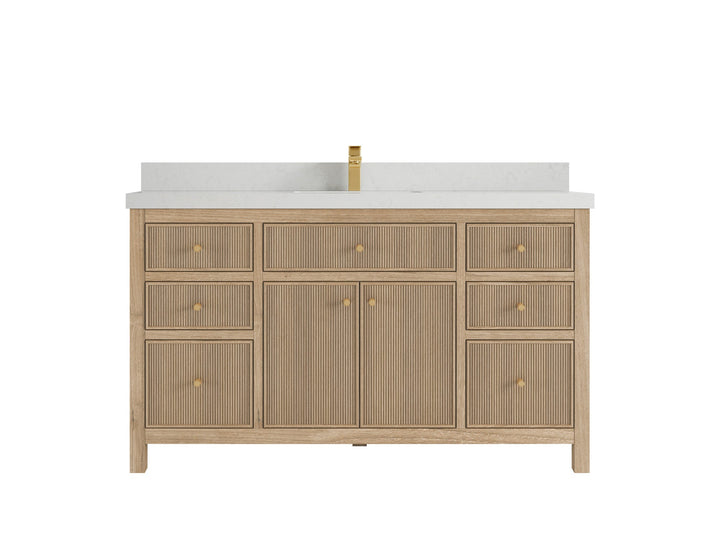 Sonoma Teak Wood 60 in. W x 22 in. D Single Sink Bathroom Vanity - photo 14
