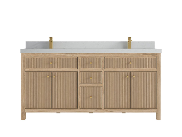Sonoma Teak Wood 72 in. W x 22 in. D Double Sink Bathroom Vanity - photo 13