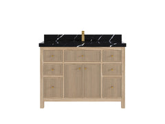 Sonoma Reeded Teak Wood 48 in. W x 22 in. D Single Sink Bathroom Vanity - photo 7