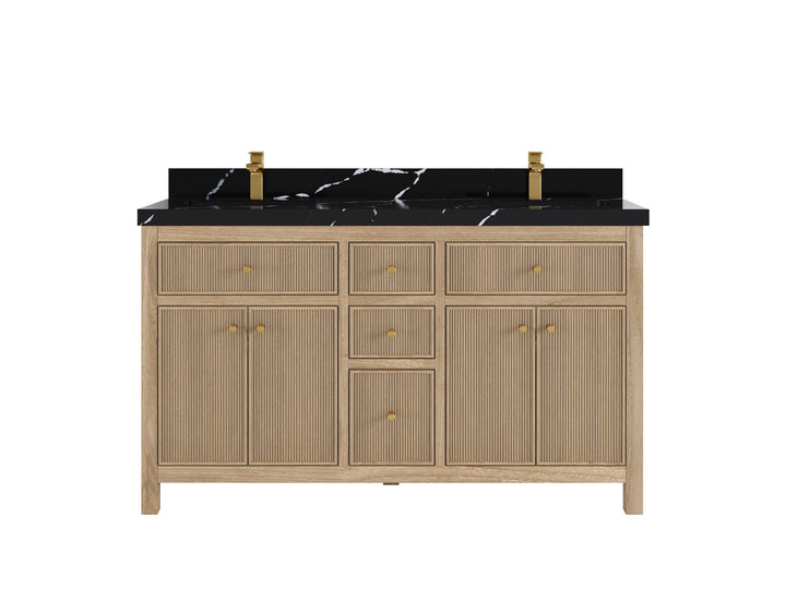 Sonoma Teak Wood 60 in. W x 22 in. D Double Sink Bathroom Vanity - photo 7