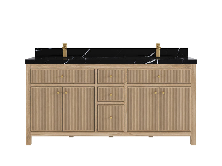 Sonoma Teak Wood 72 in. W x 22 in. D Double Sink Bathroom Vanity - photo 7