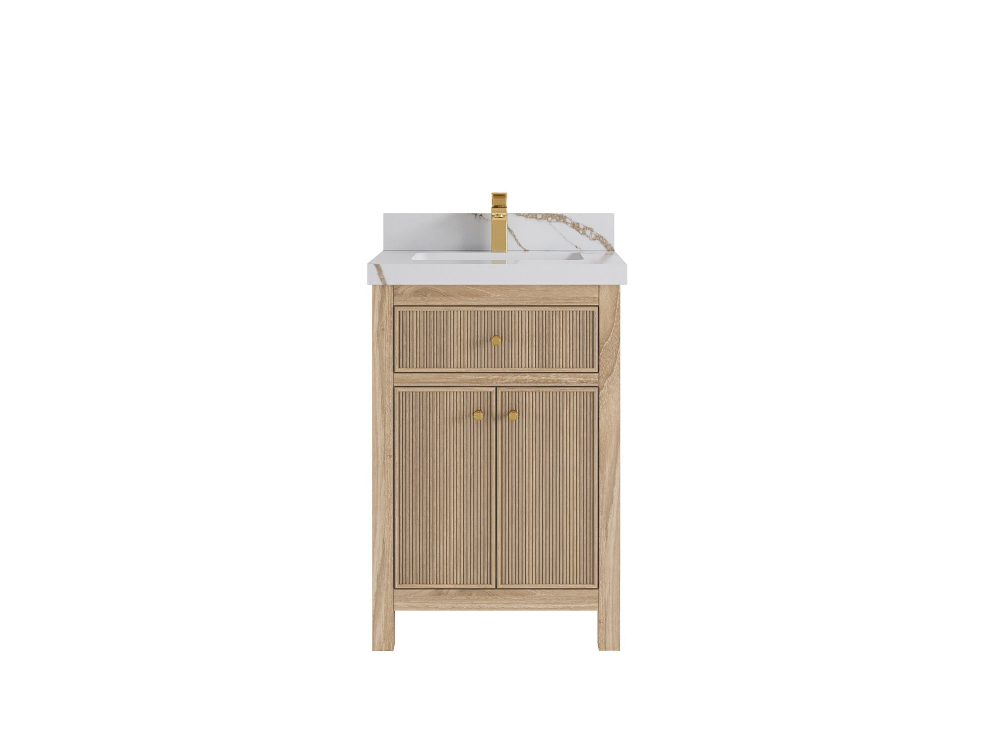 Sonoma Teak Wood 24 in. W x 22 in. D Single Sink Bathroom Vanity