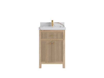 Sonoma Teak Wood 24 in. W x 22 in. D Single Sink Bathroom Vanity