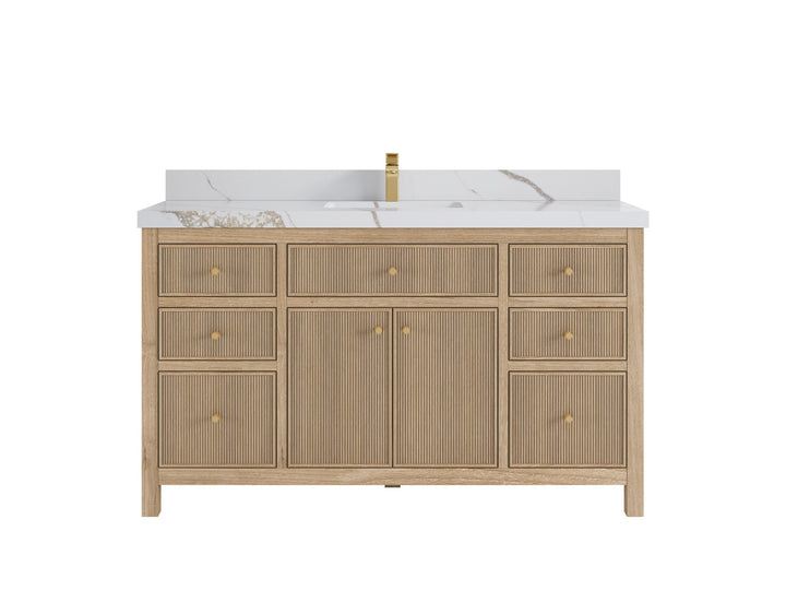 Sonoma Teak Wood 60 in. W x 22 in. D Single Sink Bathroom Vanity - photo 8