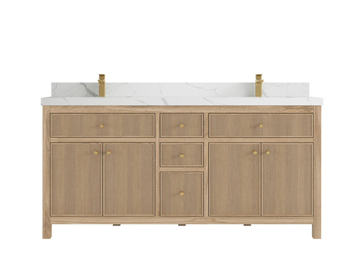 Sonoma Teak Wood 72 in. W x 22 in. D Double Sink Bathroom Vanity - photo 8