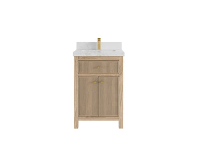 Sonoma Teak Wood 24 in. W x 22 in. D Single Sink Bathroom Vanity