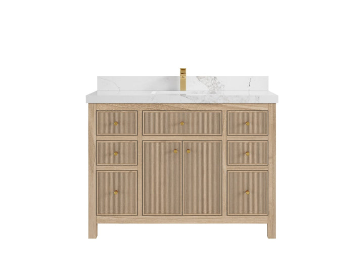 Sonoma Teak Wood 48 in. W x 22 in. D Single Sink Bathroom Vanity - photo 9