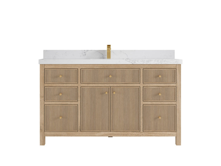Sonoma Teak Wood 60 in. W x 22 in. D Single Sink Bathroom Vanity - photo 10