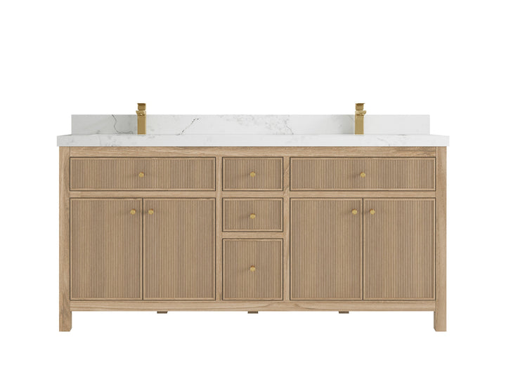 Sonoma Teak Wood 72 in. W x 22 in. D Double Sink Bathroom Vanity - photo 9