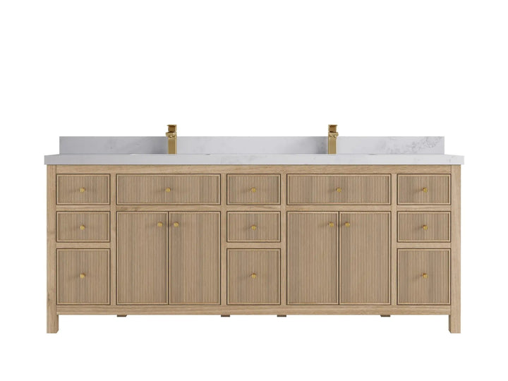 Sonoma Teak Wood 84 in. W x 22 in. D Double Sink Bathroom Vanity - photo 11