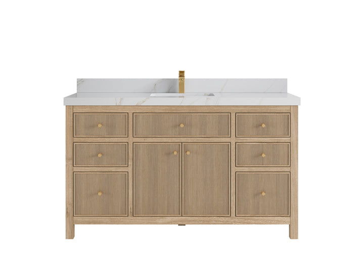 Sonoma Teak Wood 60 in. W x 22 in. D Single Sink Bathroom Vanity - photo 12