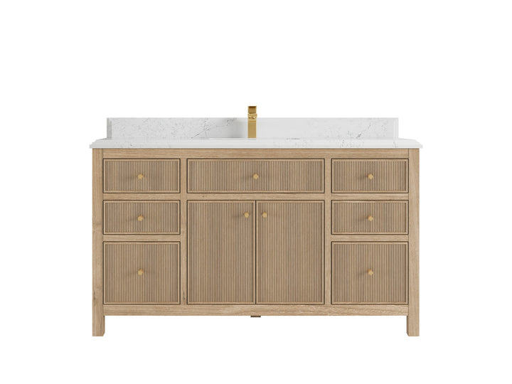 Sonoma Teak Wood 60 in. W x 22 in. D Single Sink Bathroom Vanity - photo 16