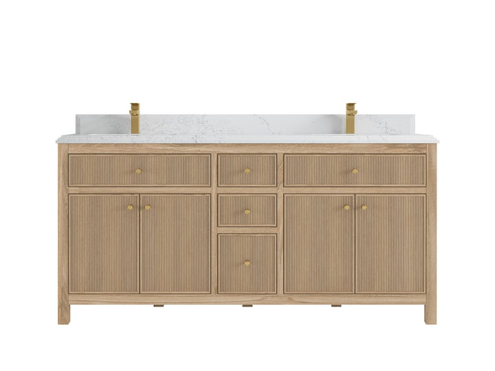 Sonoma Teak Wood 72 in. W x 22 in. D Double Sink Bathroom Vanity - photo 16