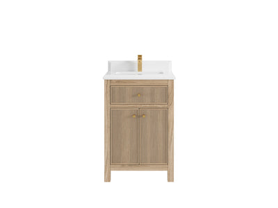 Sonoma Teak Wood 24 in. W x 22 in. D Single Sink Bathroom Vanity