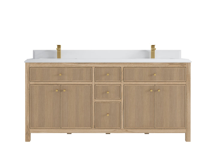 Sonoma Teak Wood 72 in. W x 22 in. D Double Sink Bathroom Vanity - photo 17
