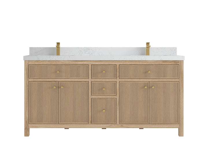 Sonoma Teak Wood 72 in. W x 22 in. D Double Sink Bathroom Vanity - photo 17