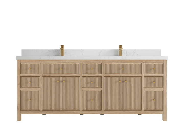 Sonoma Teak Wood 84 in. W x 22 in. D Double Sink Bathroom Vanity - photo 18
