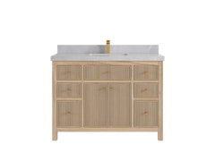 Sonoma Reeded Teak Wood 48 in. W x 22 in. D Single Sink Bathroom Vanity - photo 18