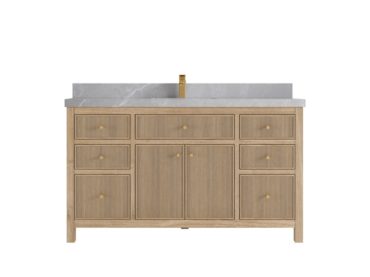 Sonoma Teak Wood 60 in. W x 22 in. D Single Sink Bathroom Vanity - photo 19