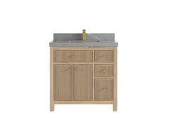 Sonoma Reeded Teak Wood 36 in. W x 22 in. D Center Sink Bathroom Vanity - photo 19