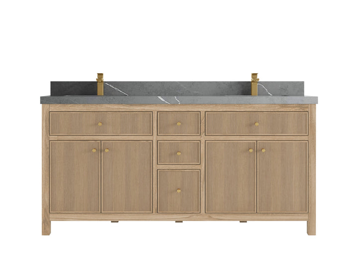 Sonoma Teak Wood 72 in. W x 22 in. D Double Sink Bathroom Vanity - photo 20