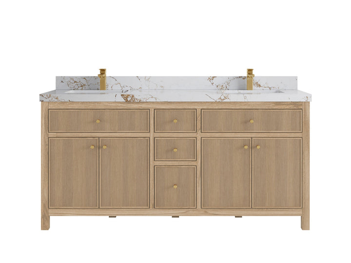 Sonoma Teak Wood 72 in. W x 22 in. D Double Sink Bathroom Vanity - photo 21