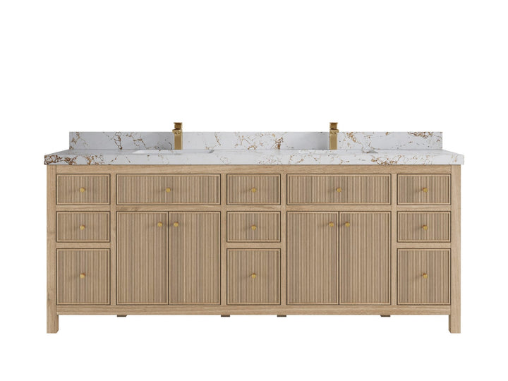 Sonoma Teak Wood 84 in. W x 22 in. D Double Sink Bathroom Vanity - photo 22