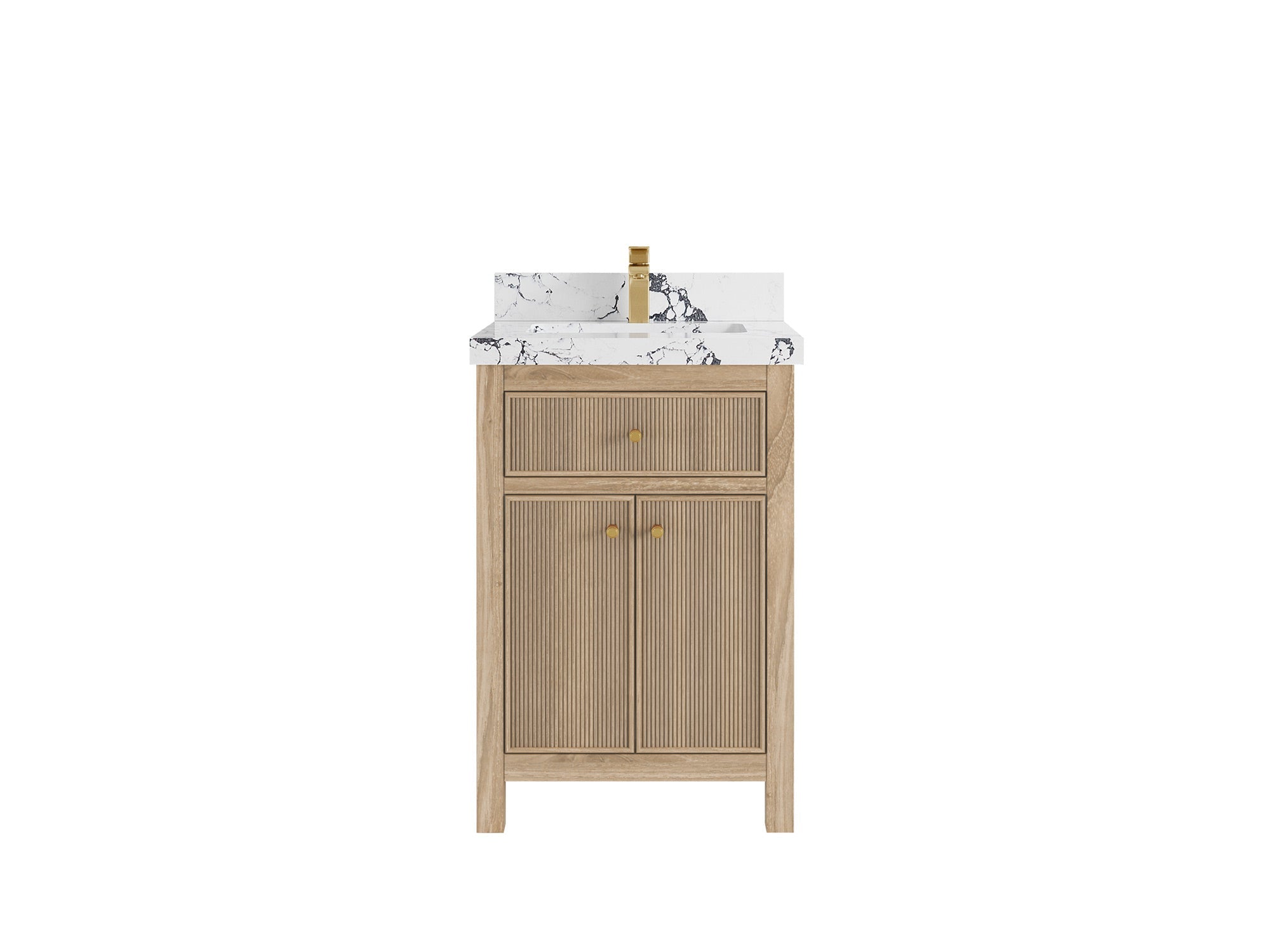 Sonoma Teak Wood 24 in. W x 22 in. D Single Sink Bathroom Vanity