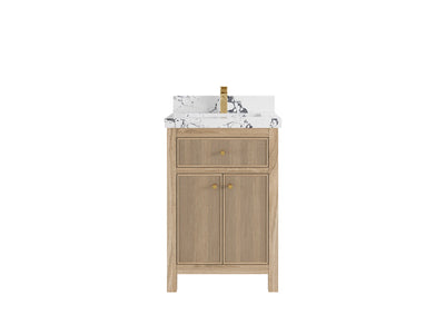 Sonoma Teak Wood 24 in. W x 22 in. D Single Sink Bathroom Vanity