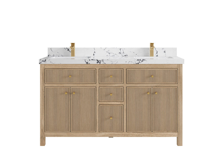 Sonoma Teak Wood 60 in. W x 22 in. D Double Sink Bathroom Vanity - photo 23