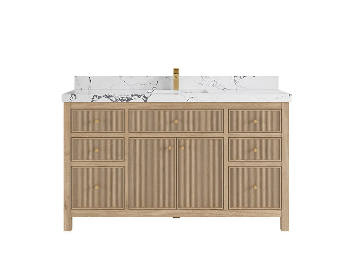 Sonoma Teak Wood 60 in. W x 22 in. D Single Sink Bathroom Vanity - photo 23