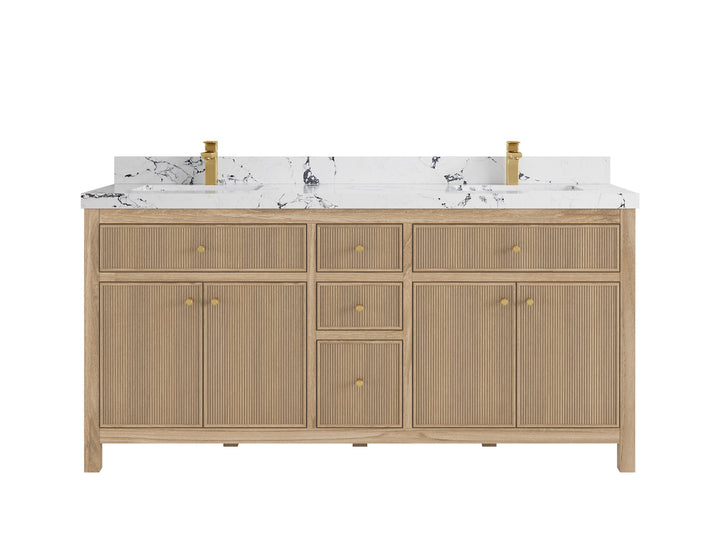 Sonoma Teak Wood 72 in. W x 22 in. D Double Sink Bathroom Vanity - photo 22
