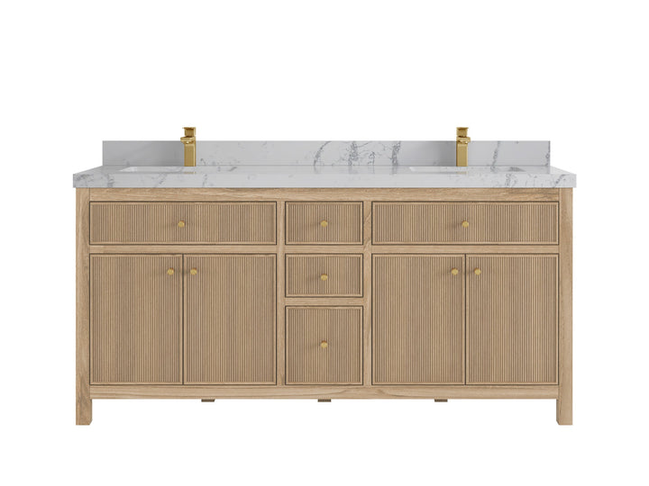Sonoma Teak Wood 72 in. W x 22 in. D Double Sink Bathroom Vanity - photo 23