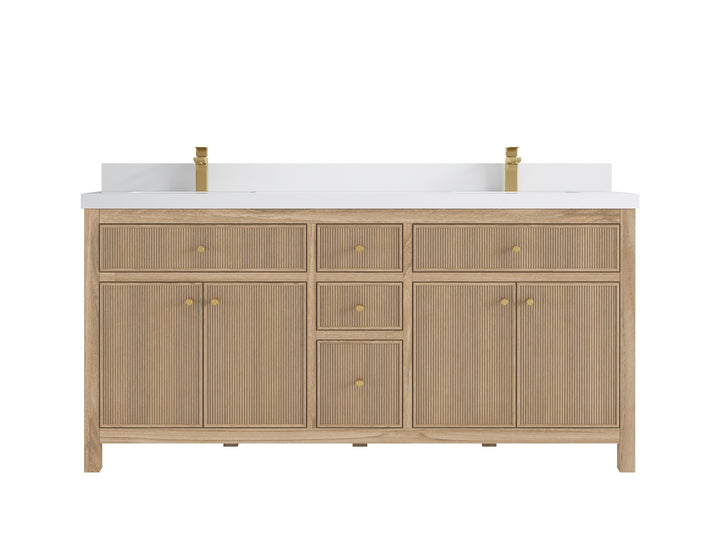 Sonoma Teak Wood 72 in. W x 22 in. D Double Sink Bathroom Vanity - photo 24