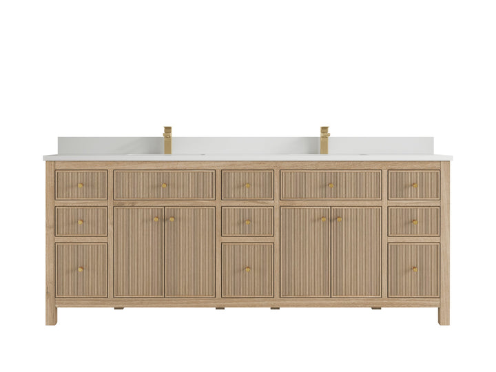 Sonoma Teak Wood 84 in. W x 22 in. D Double Sink Bathroom Vanity - photo 7