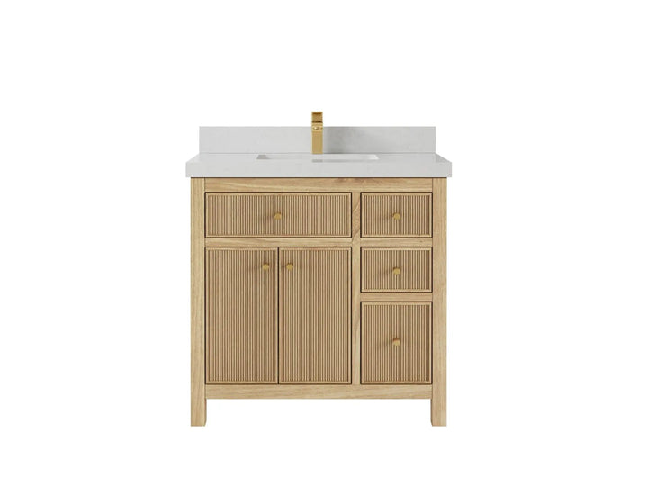 Sonoma Teak Wood 36 in. W x 22 in. D Center Sink Bathroom Vanity - photo 13